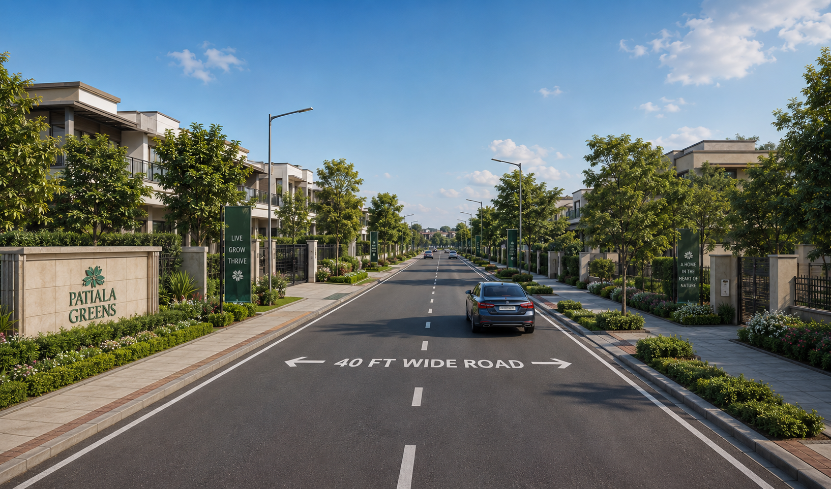 40 ft wide metal internal roads at Patiala Greens